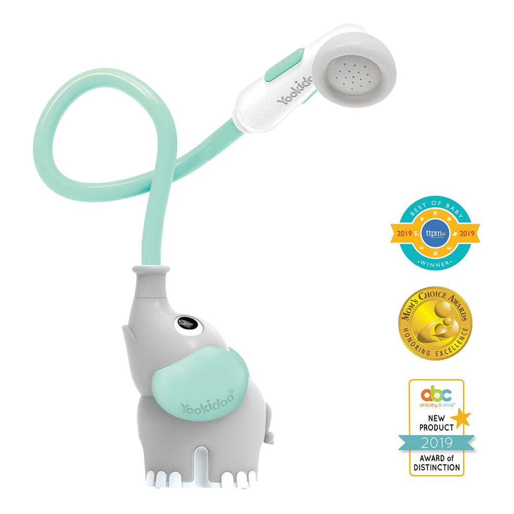 YooKidoo Elephant Baby Shower Bath Toy | Turquoise | Unboxed | Chocoloons