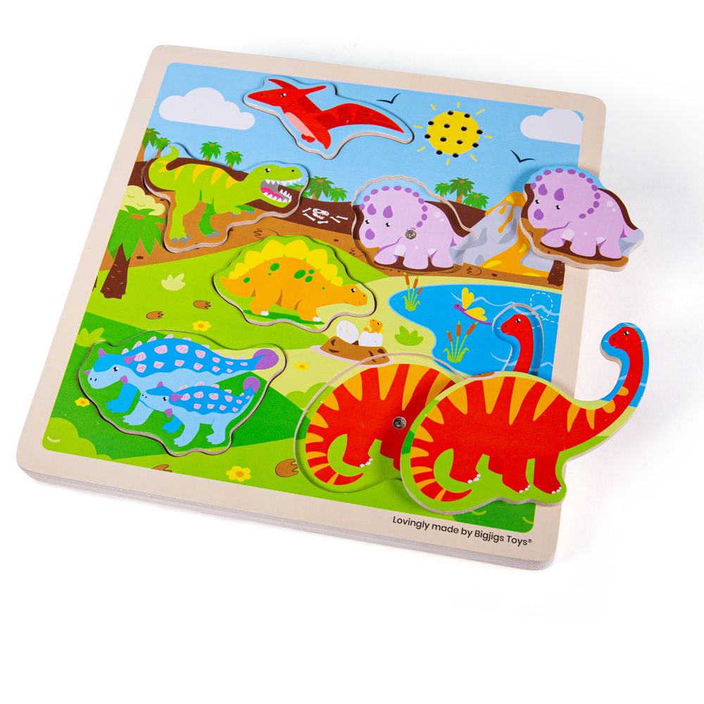 Bigjigs Wooden Dinosaur Sound Jigsaw Puzzle | Chocoloons
