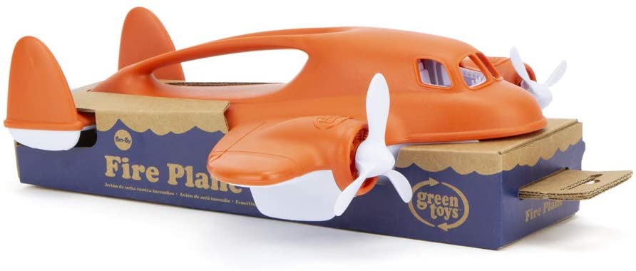 Green Toys Fire Plane | Boxed View | Chocoloons