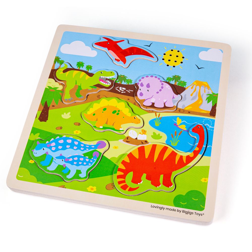 Bigjigs Wooden Dinosaur Sound Puzzle | Chocoloons