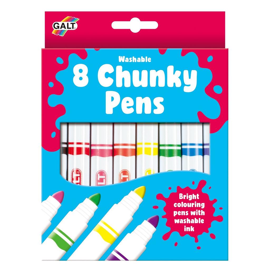 Galt Toys | 8 Chunky Pens | Washable | Front View | ChocoLoons