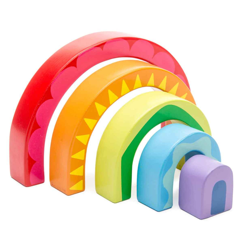 Le Toy Van | Wooden Rainbow Tunnel Toy | Front View | ChocoLoons