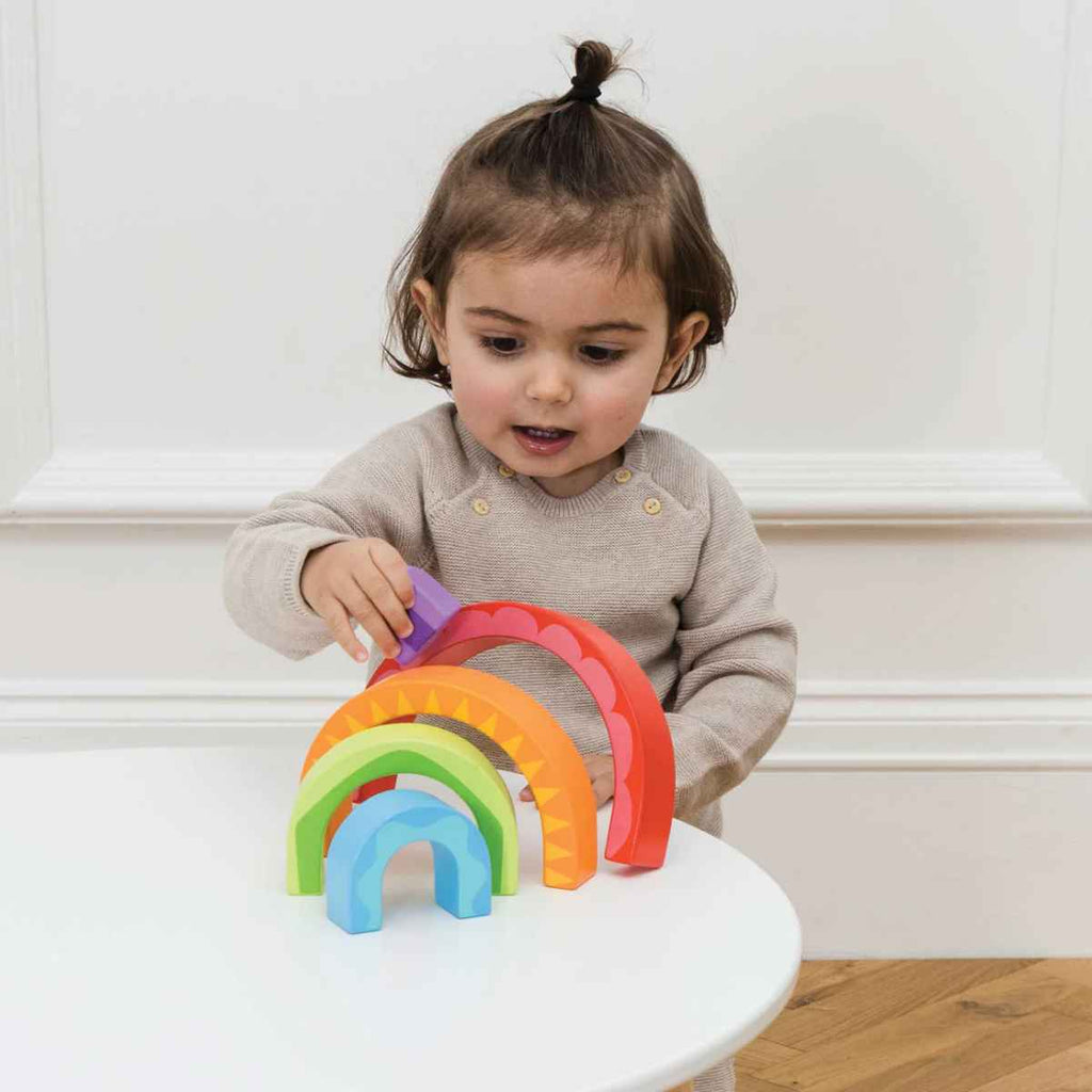 Le Toy Van | Wooden Rainbow Tunnel Toy | Baby playing with toy | ChocoLoons