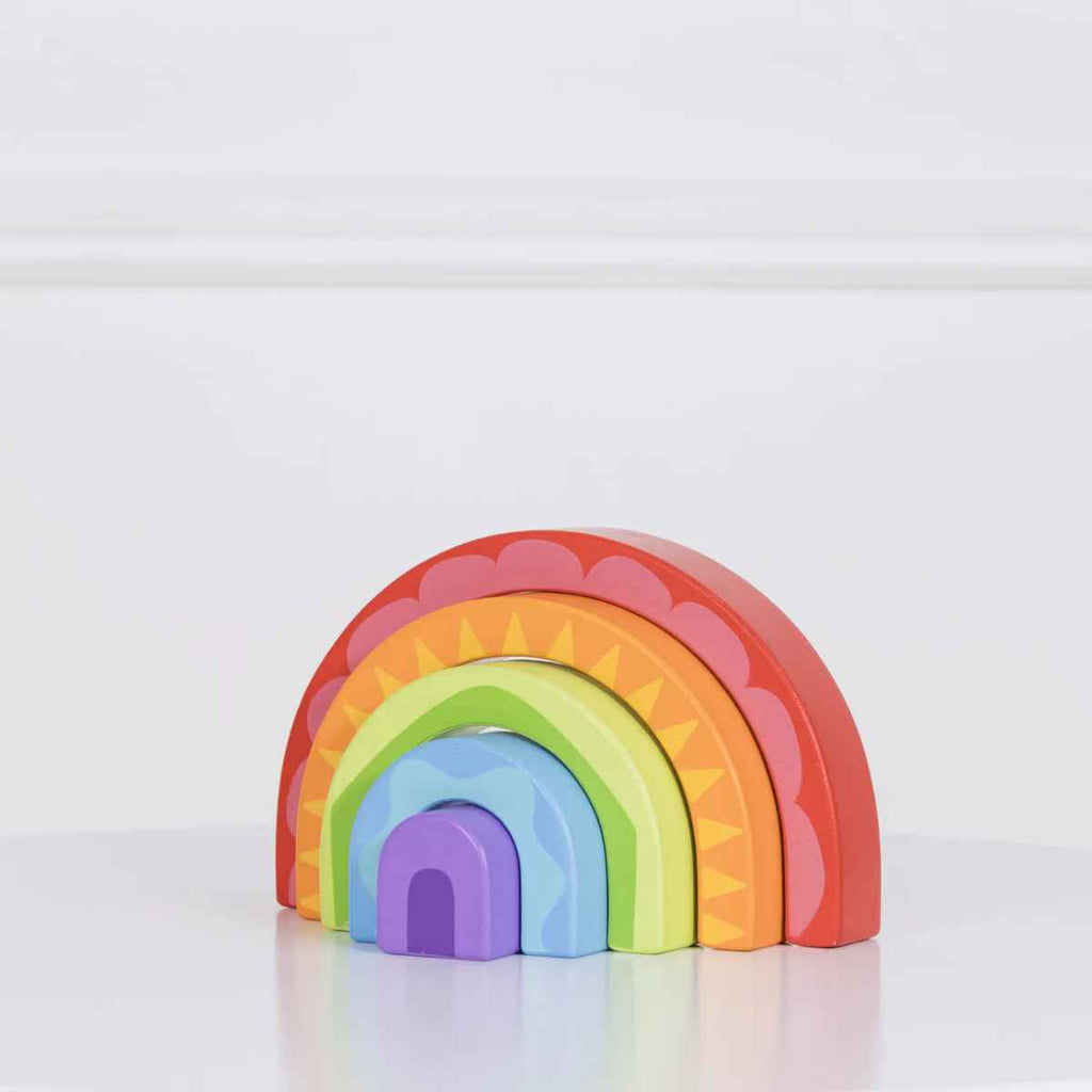 Le Toy Van | Wooden Rainbow Tunnel Toy | Side View | ChocoLoons