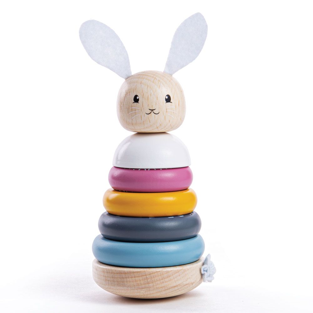 Bigjigs Wooden Rabbit Stacking Rings | Chocoloons