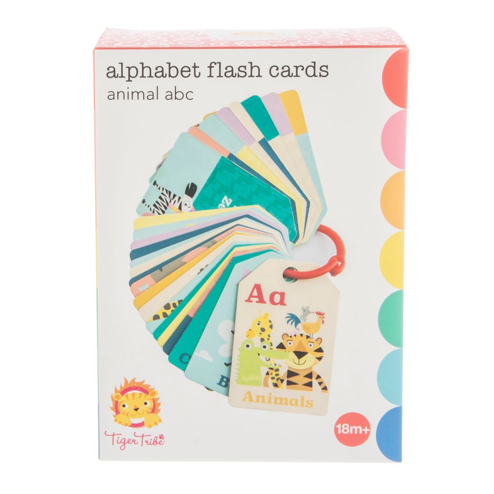 Tiger Tribe Alphabet Flash Cards | Boxed View | Chocoloons