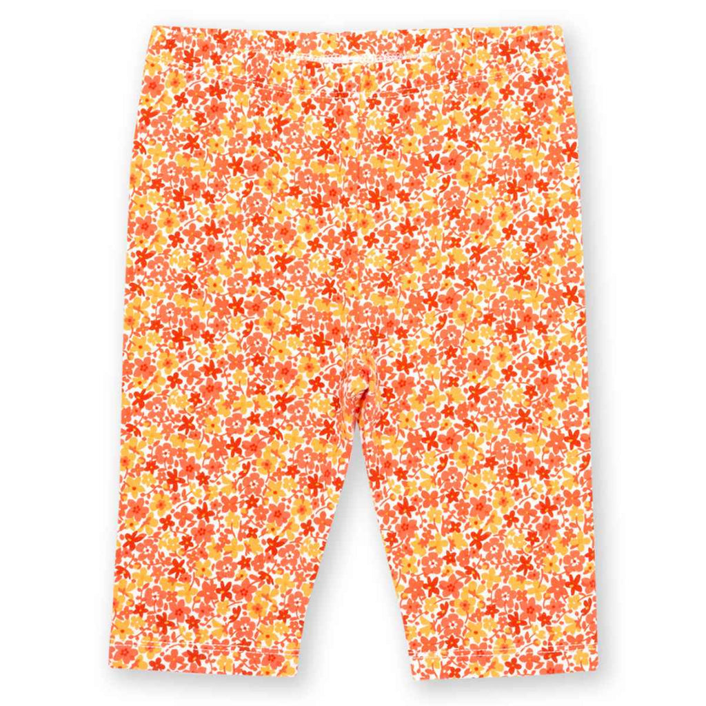 Kite Clothing | Floral Orange, Yellow & Red Pedal Pushers | Front View | ChocoLoons