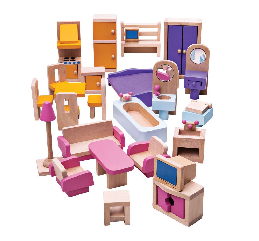 Bigjigs Wooden Dolls Furniture | Chocoloons