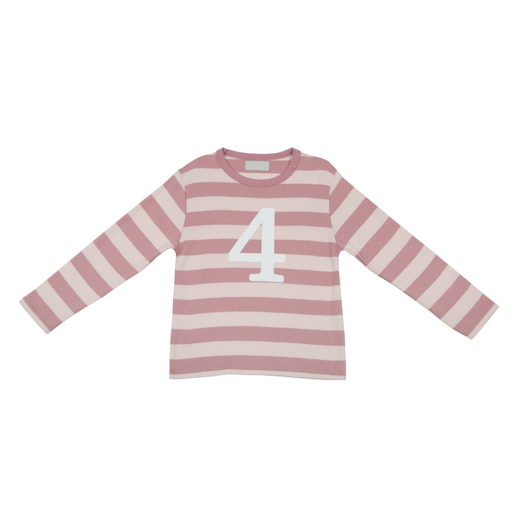Bob and Blossom Vintage Powder Pink Numbered 4 T-shirt