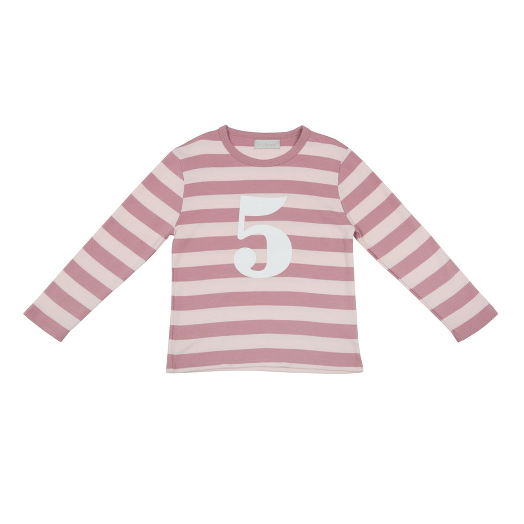 Bob and Blossom Vintage Powder Pink Numbered 5 T-shirt