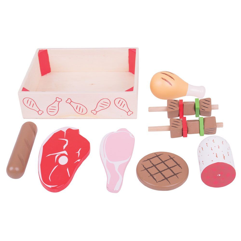 Bigjigs Wooden Meat Crate | Play Food | Chocoloons