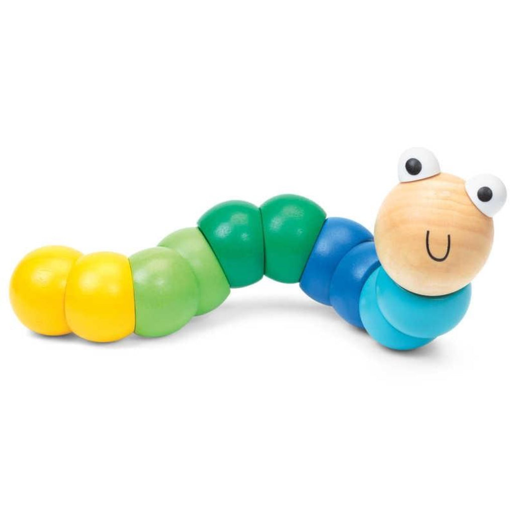 Big Jigs Wooden Wiggly Worm | Blue Green Yellow | Chocoloons