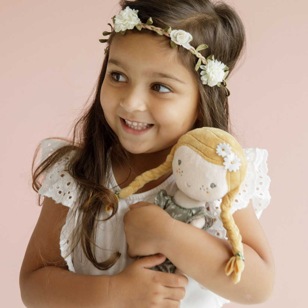 Girl Holding Little Dutch Cuddle Doll Julia | 35cm | ChocoLoons
