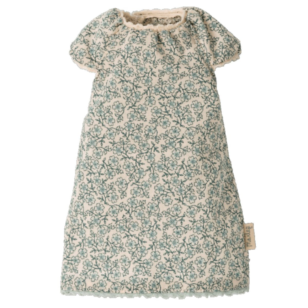 Maileg | Floral Print nightgown in blue | Designed for size 2 bunny plush | Chocoloons 