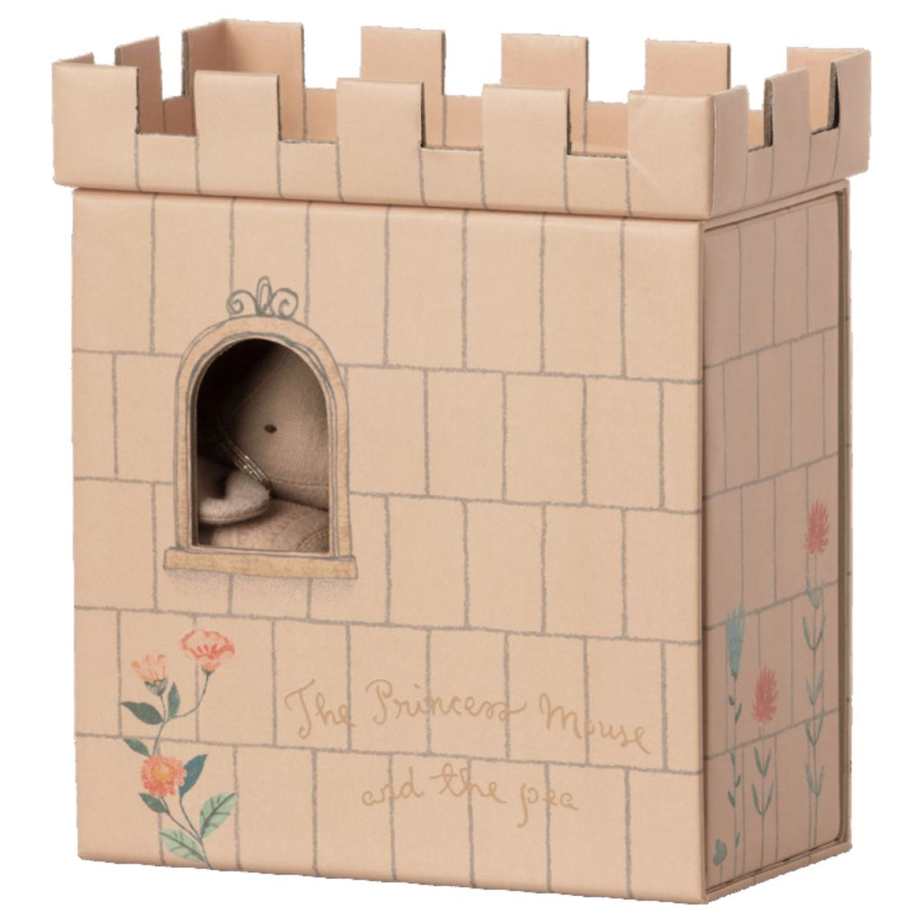 Maileg | Pink matchbox style box with a castle design | Chocoloons