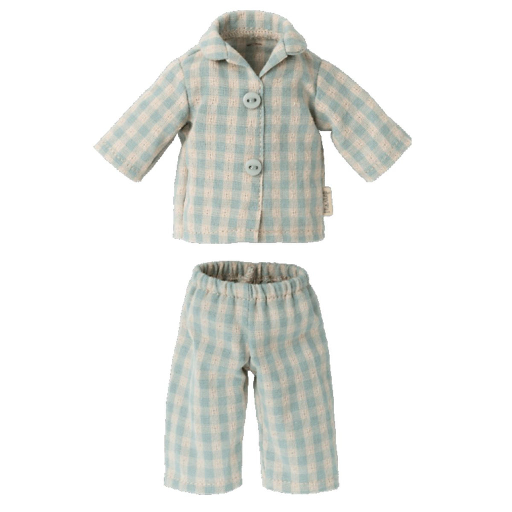Maileg | A blue tartan Pyjama set for a bunny soft toy | Chocoloons 