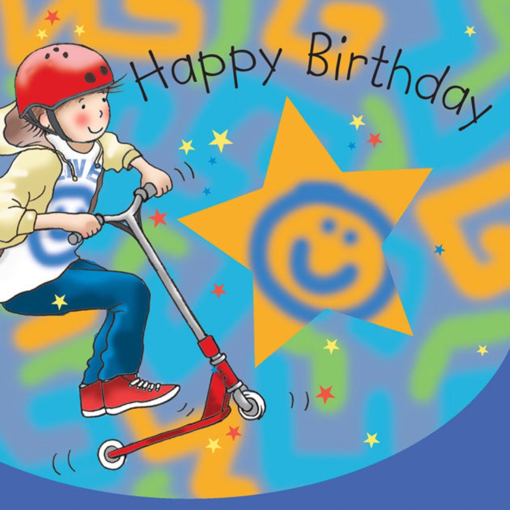 Twizler | Happy Birthday Card With Scooter | Chocoloons