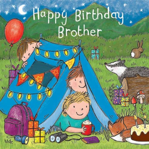 Twizler Happy Birthday Brother Card