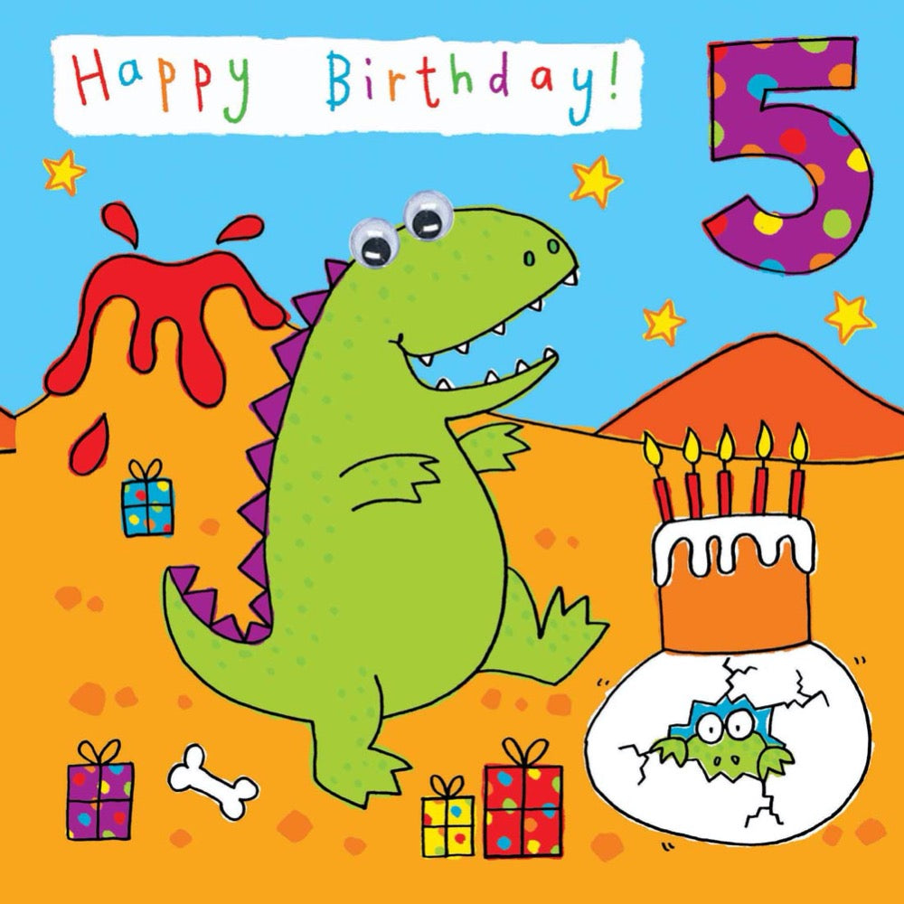 Twizler Happy Birthday Card | Age 5 | Chocoloons