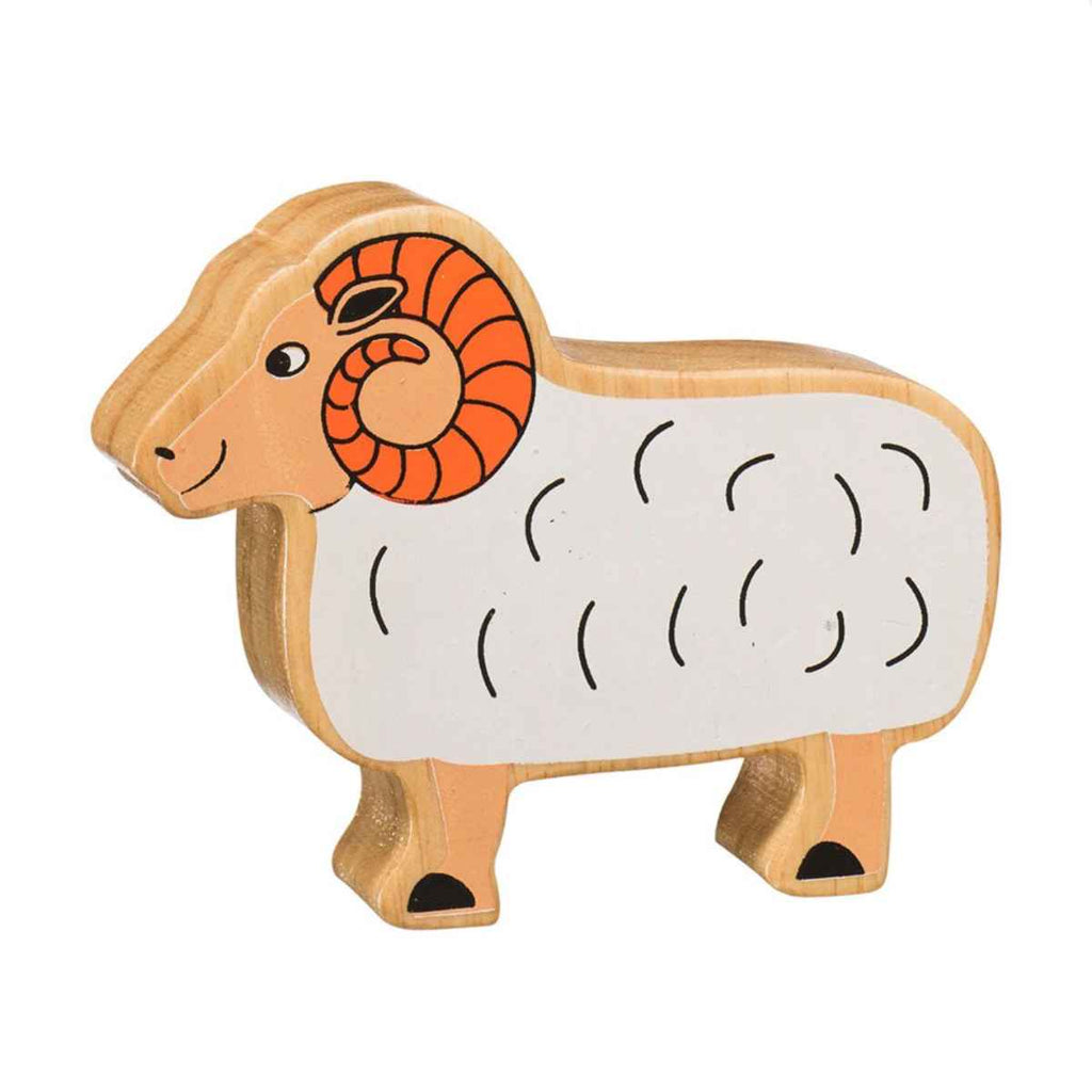 Lanka Kade | Wooden Farm Animal | White Ram | ChocoLoons