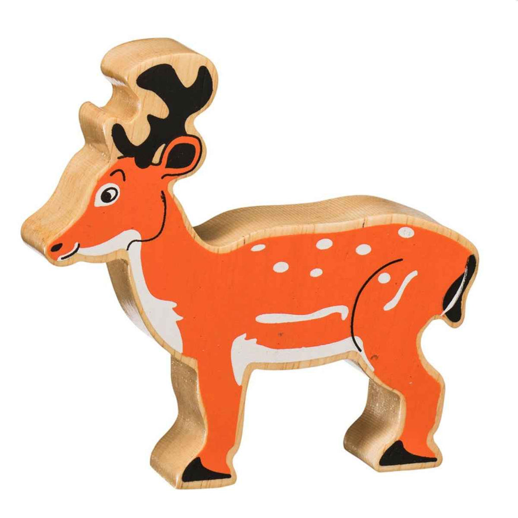 Lanka Kade | Countryside Wooden Animal | Orange Deer | Front View | ChoocLoons