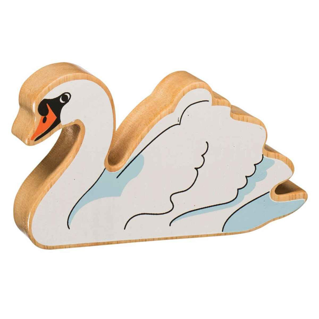 Lanka Kade | Countryside Wooden Animal | White Swan | Front View | ChocoLoons