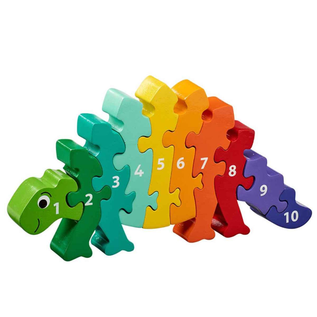 Lanka Kade | Dinosaur 1-10 | Wooden Jigsaw Puzzle | Front View | ChocoLoons