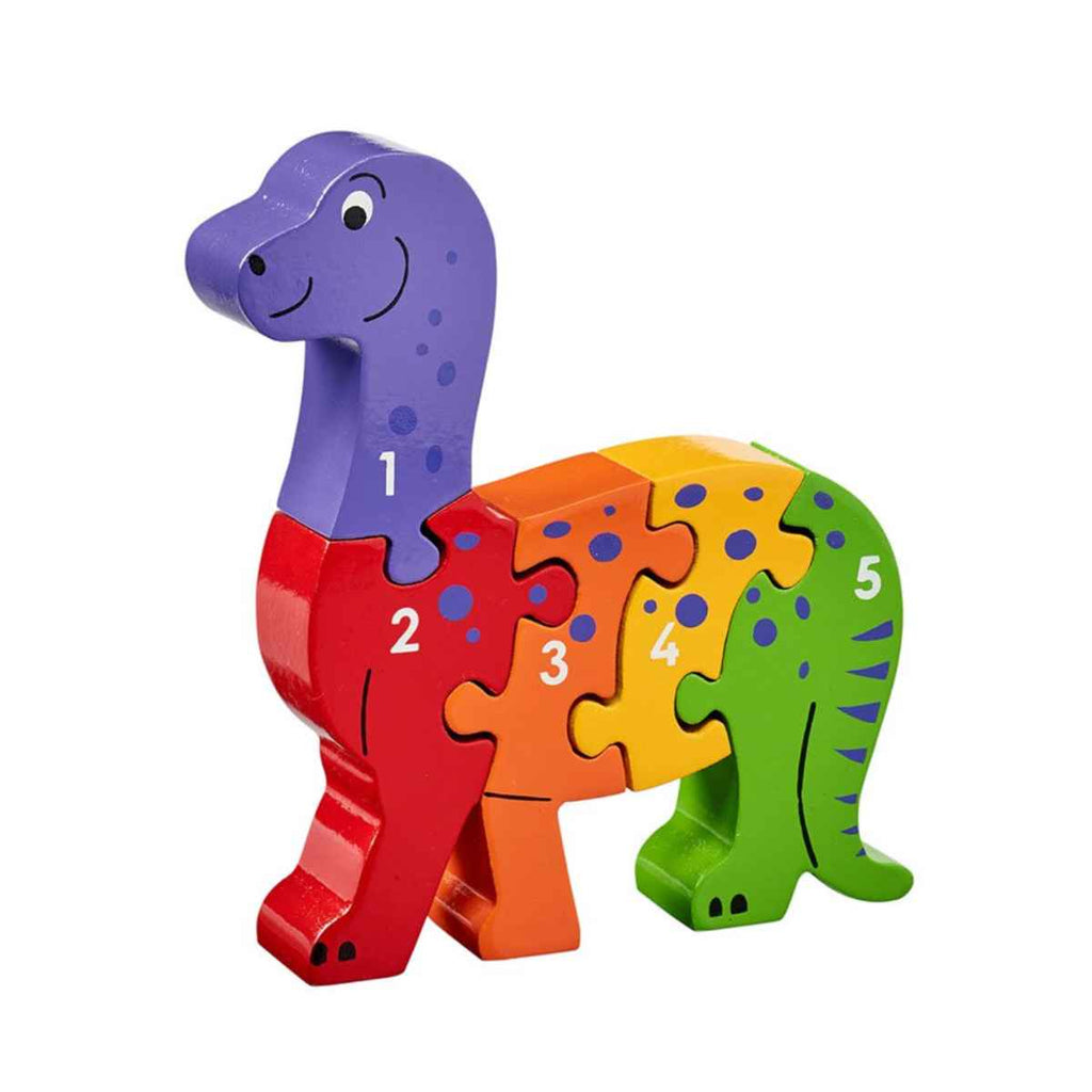 Lanka Kade | Dinosaur 1-5 Numbers | Wooden Jigsaw | Front View | ChocoLoons