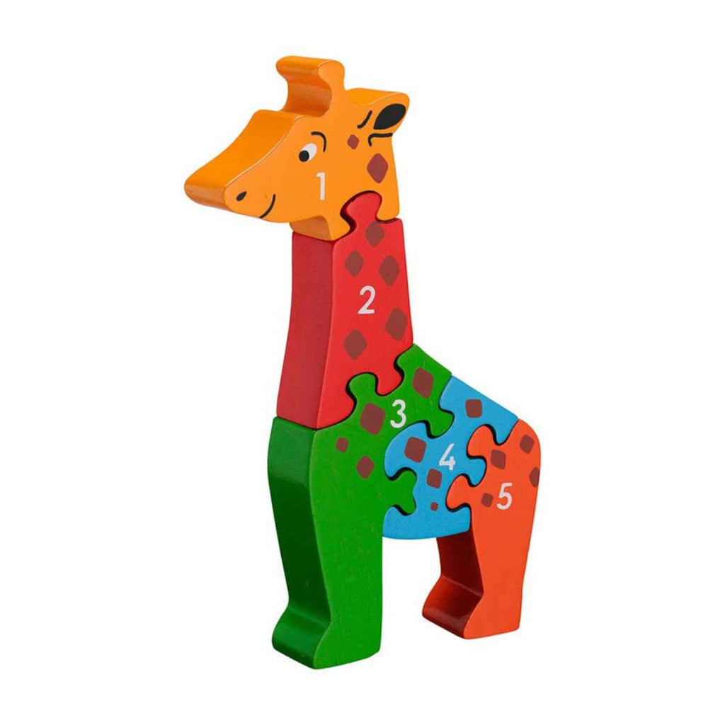 Lanka Kade | Giraffe 1-5 Numbers | Wooden Jigsaw | Front View | ChocoLoons