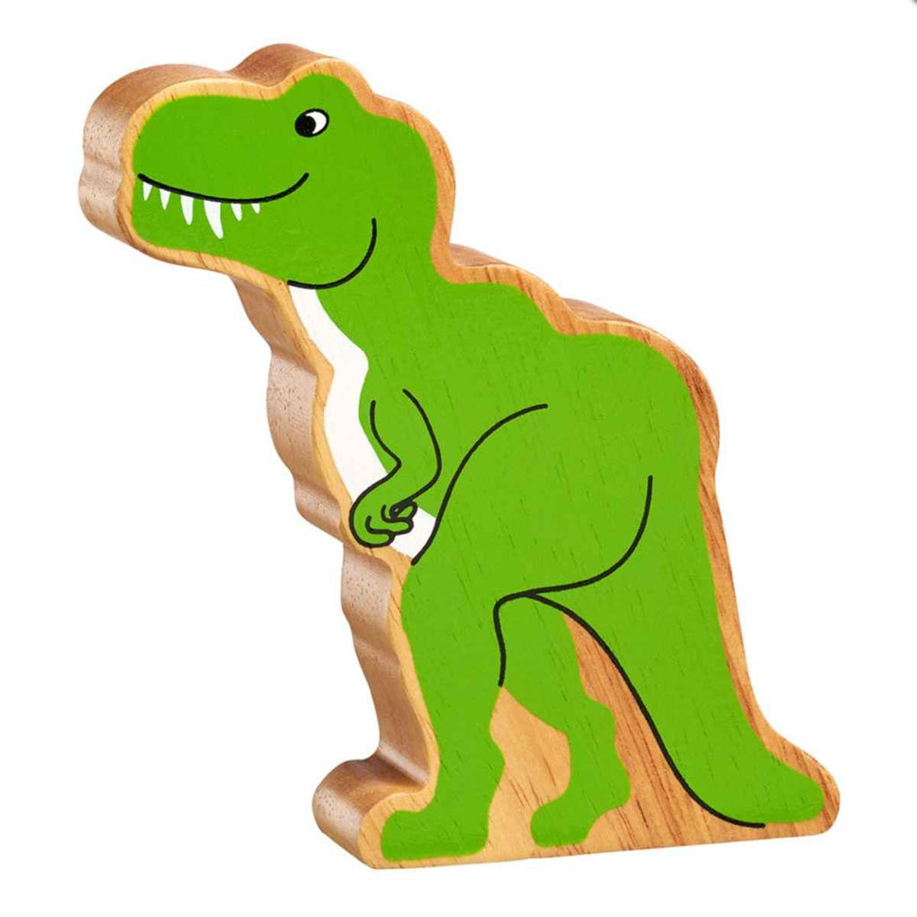 Lanka Kade | Wooden Natural Dinosaur | Green Tyrannosaurus rex | Front View | ChocoLoons