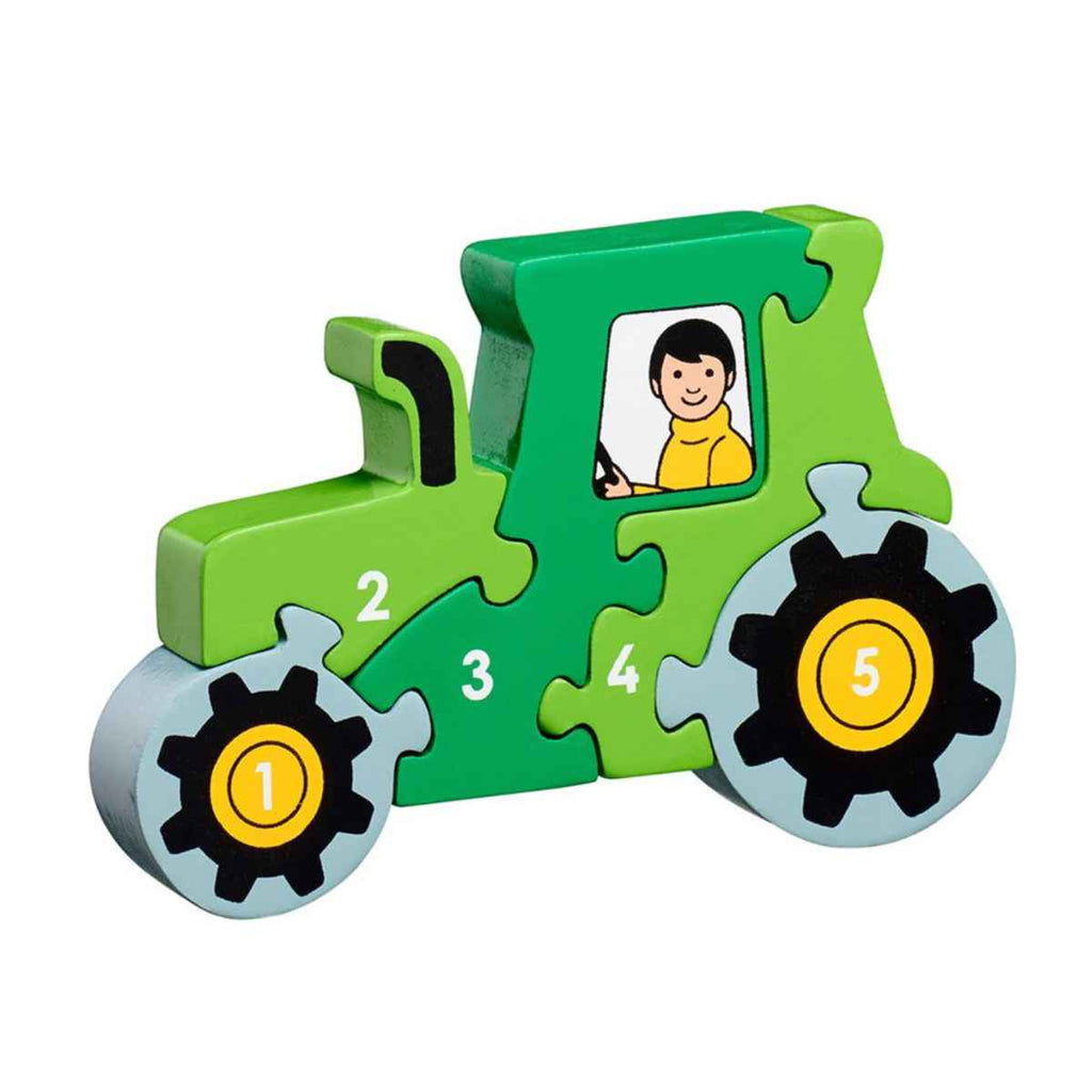 Lanka Kade | Tractor 1-5 Numbers | Wooden Jigsaw Puzzle | Front View | ChocoLoons