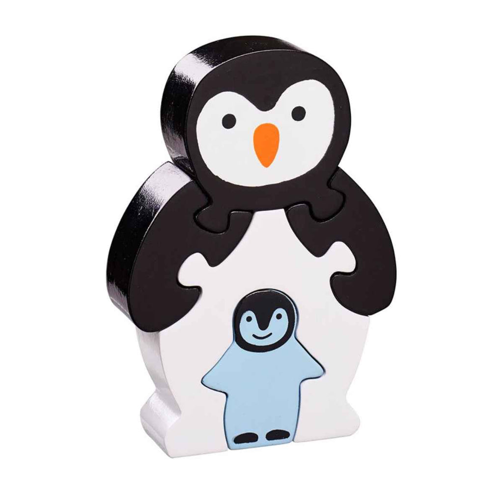 Lanka Kade | Penguin & Baby | Wooden Jigsaw Puzzle | Front view | ChocoLoons