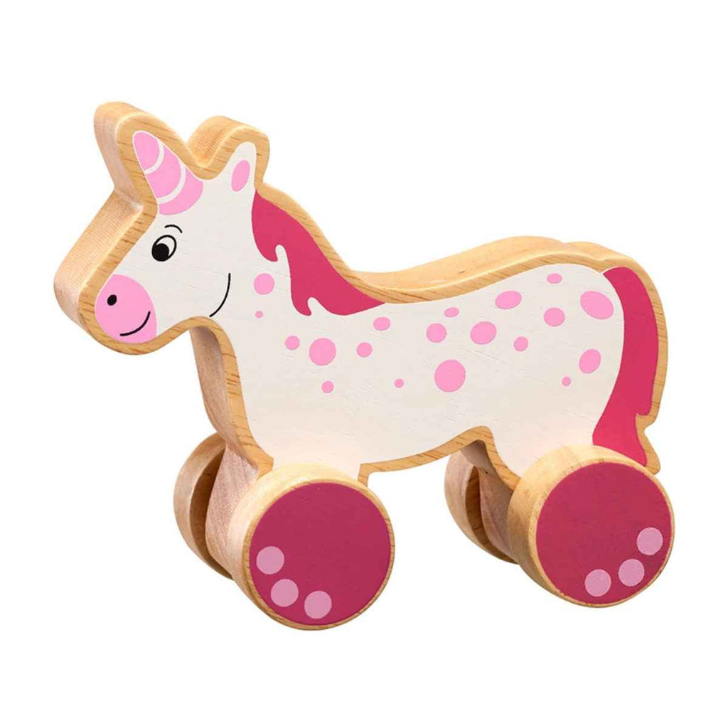 Lanka Kade | Wooden Unicorn | Push Along Toy | Front View | ChocoLoons