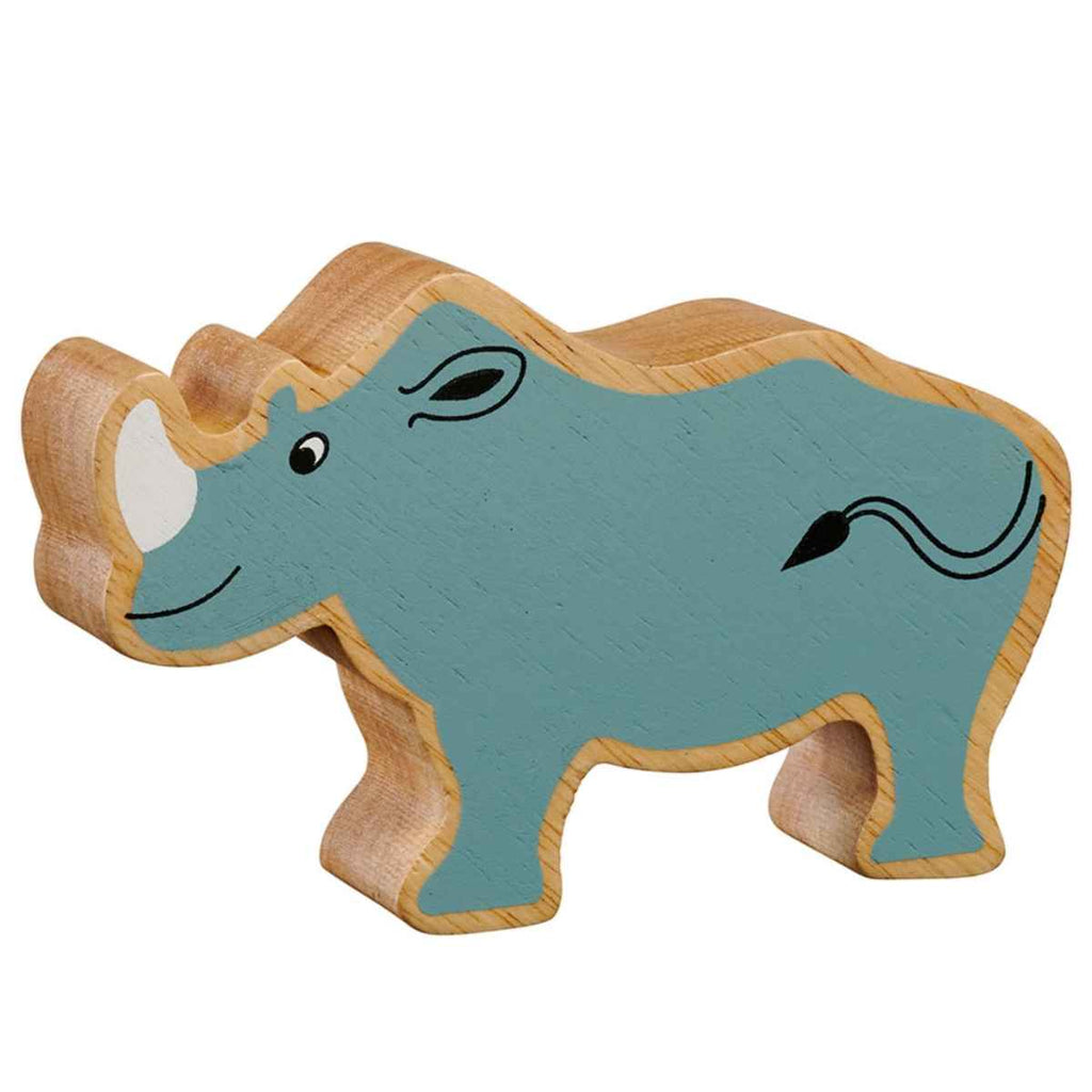 Lanka Kade | Wooden World Animal | Grey Rhino | Front View | ChocoLoons