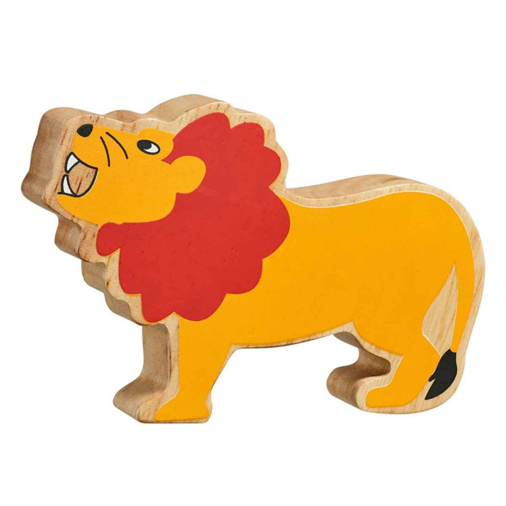 Lanka Kade | Wooden World Animal | Yellow Lion | Front View | ChocoLoons