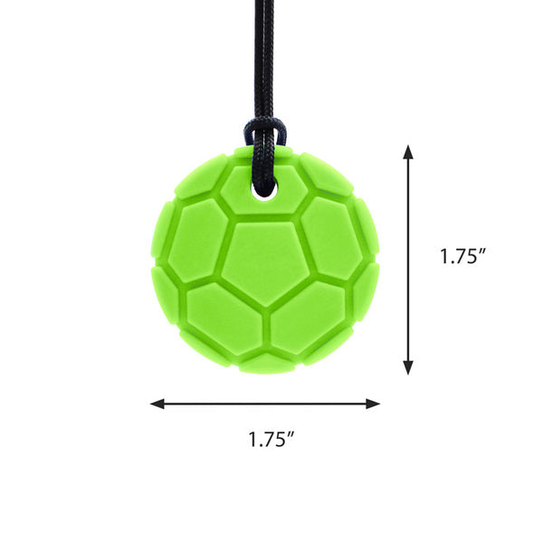 Ark Chewelry | Green Soccer Ball Chew Necklace | Chocoloons