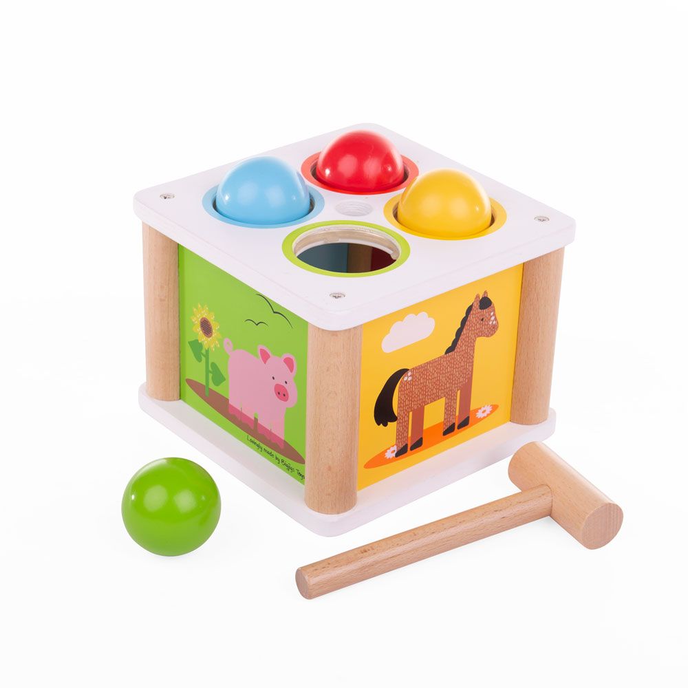 Bigjigs Wooden Tap Tap Ball Baby Toy | Chocoloons