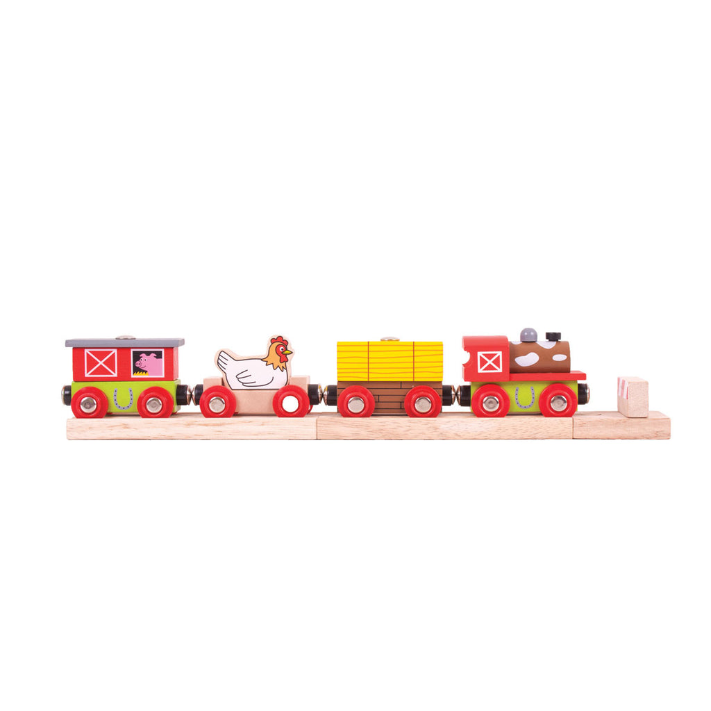 Bigjigs Wooden Farmyard Train | Chocoloons