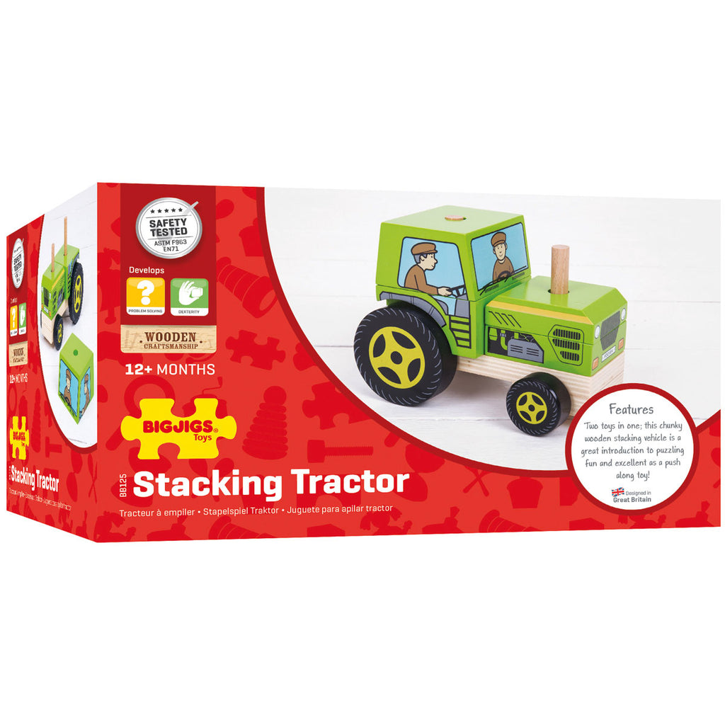 Big Jigs Stacking Tractor | Boxed View | Chocoloons