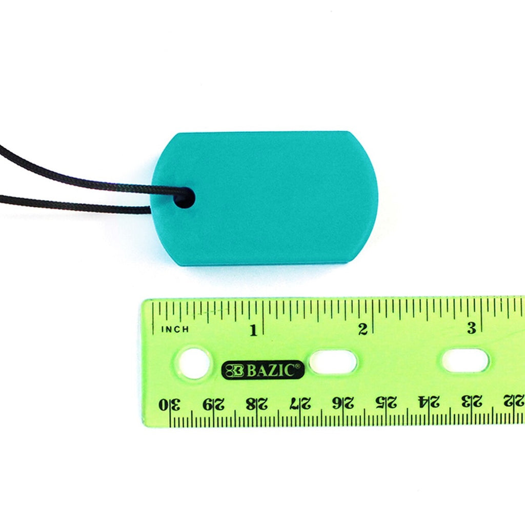 Sensory Chew Tags Necklace | Teal Oral Chew  | Chocoloons
