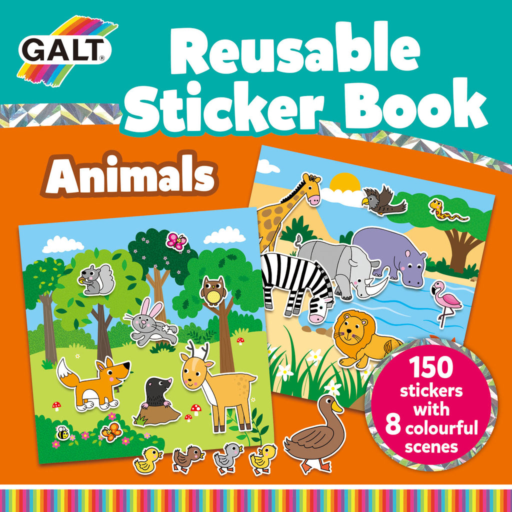 Galt Toys | Animals Reusable Sticker Book | ChocoLoons