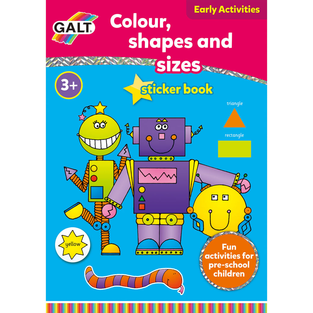 Galt Colour, Shapes & Sizes Sticker Book | Chocoloons