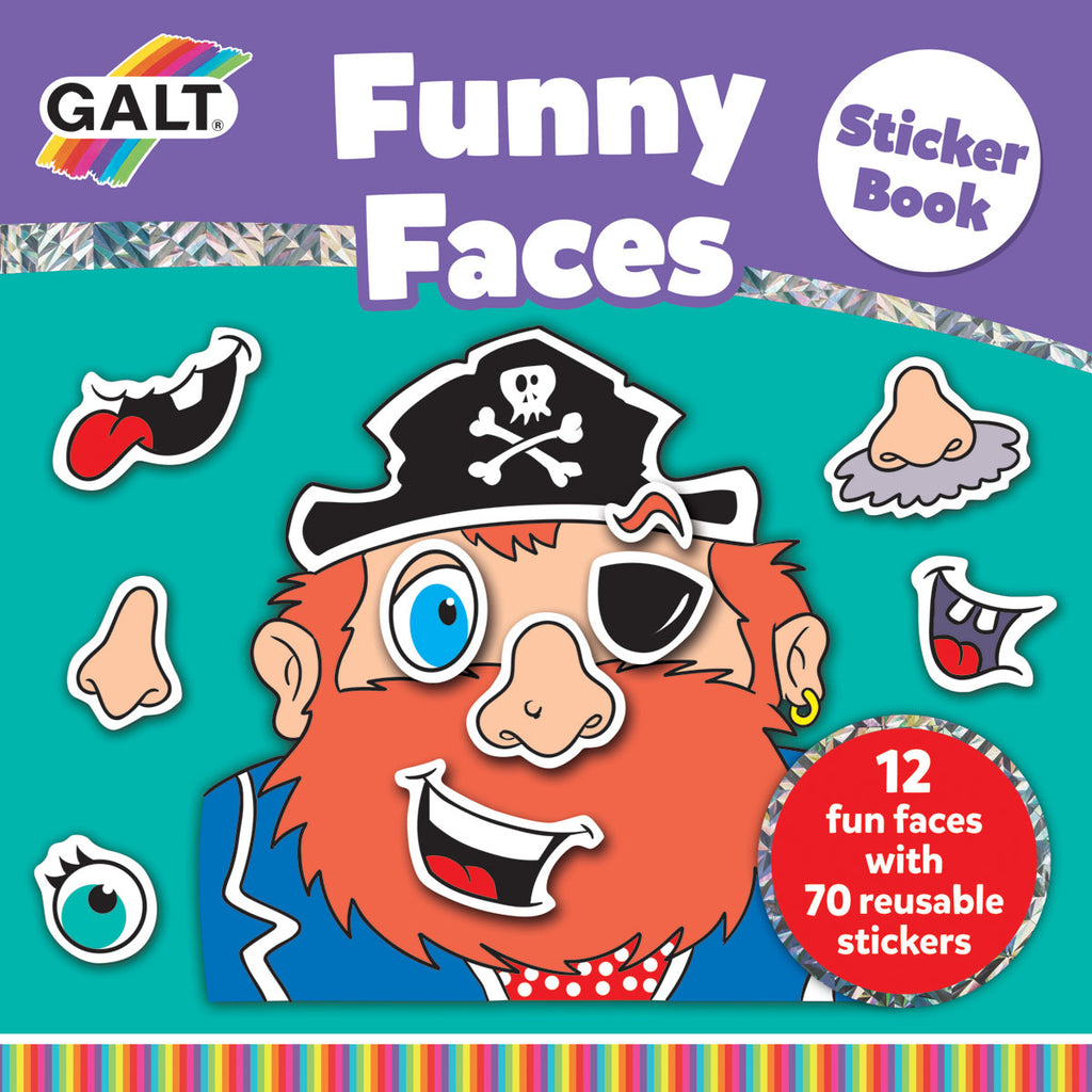 Galt Toys | Funny Faces Sticker Book | ChocoLoons
