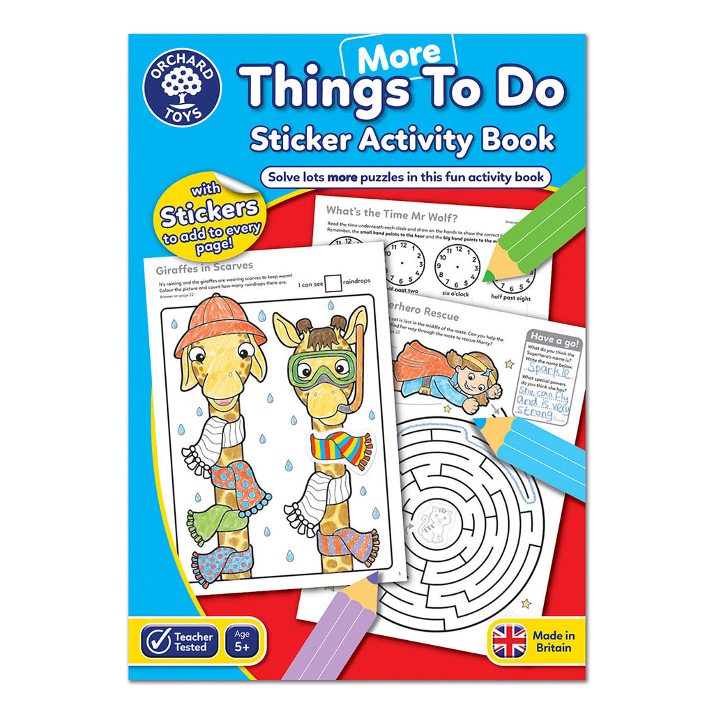 Image of Orchard Toys More Things To Do Sticker Activity Book
