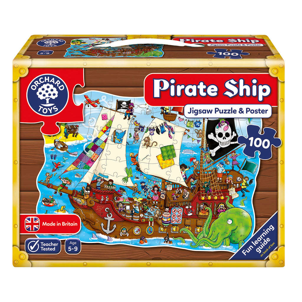 Orchard Toys Pirate Ship Jigsaw Puzzle And Poster | Chocoloons