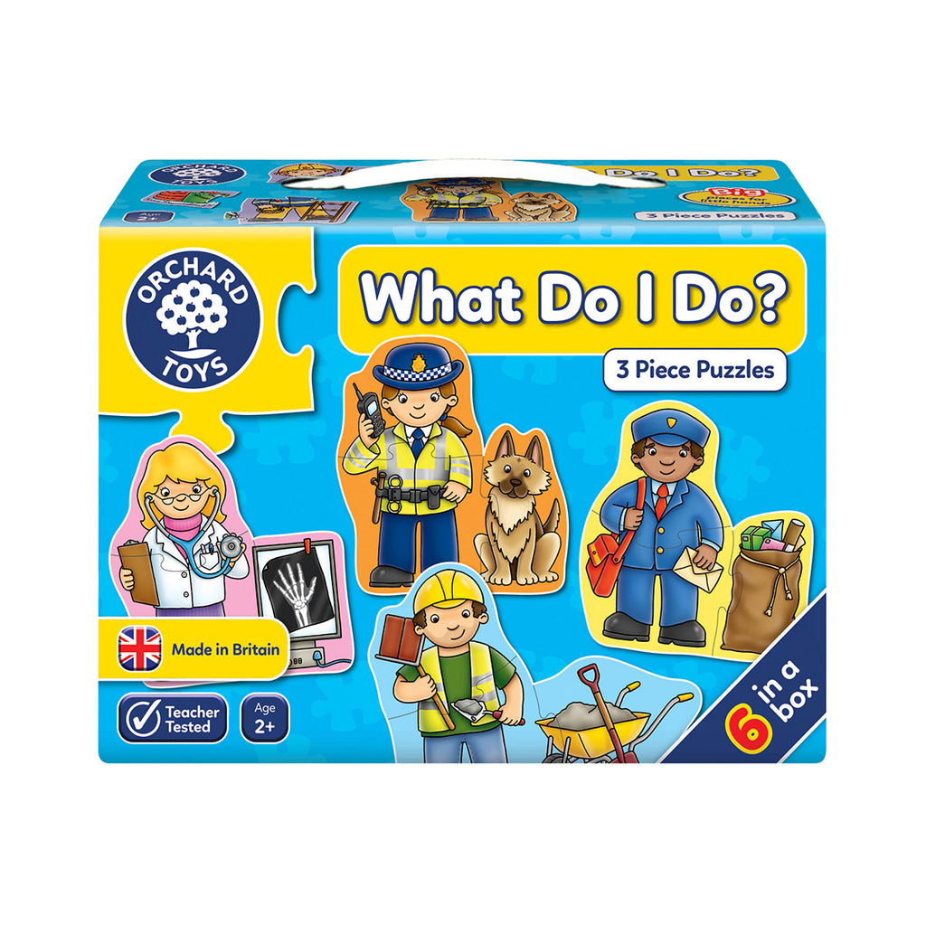 Image of Orchard Toys What Do I Do 3 Piece Puzzle