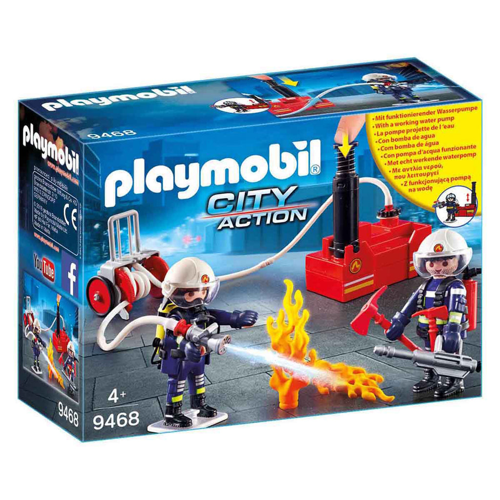 Image of Playmobil Firefighters with Water Pump 9468