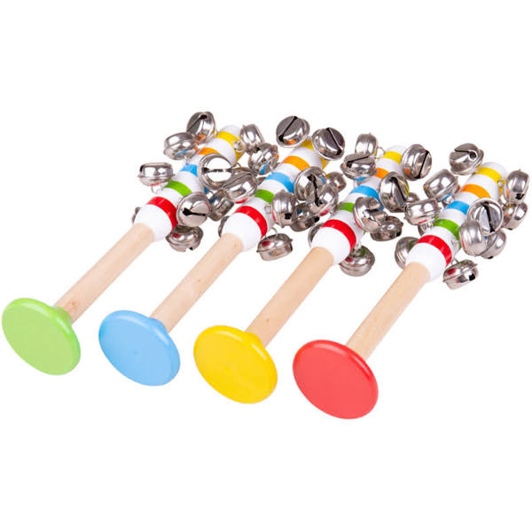 Big Jigs Wooden Jingle Bell Stick | Baby Musical Toy | Chocoloons 