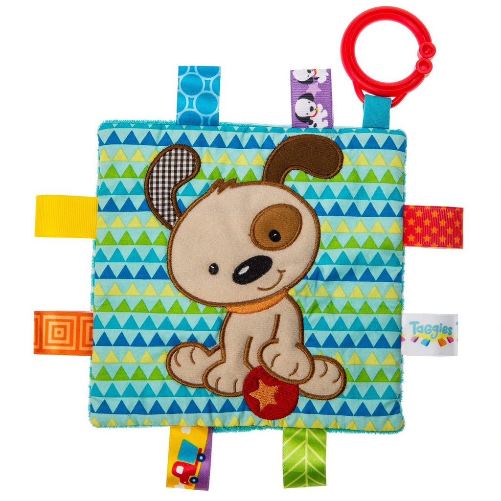 Mary Meyer | Taggies Crinkle Me Brother Puppy Baby Toy  | Baby Sensory Toy | Chocoloons