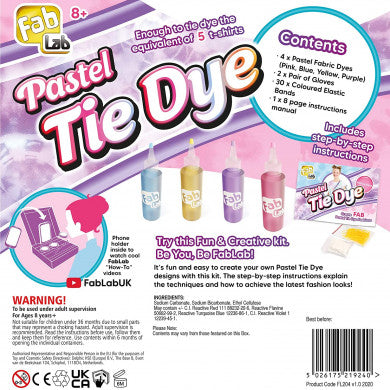 Fab Lab Pastel Tie Dye Kit | Back View | Chocoloons